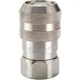 派克FS 系列快換陰接頭 - 使用化學兼容性強的316不銹鋼材料，無溢流型，承壓可達2000 psi